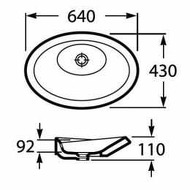 Urbi 6 Washbasin 64x43cm