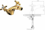 змішувач до біде Cuthna 40280 zlato