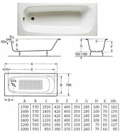 continental 150 х70 + ніжки