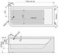 Sekret 180x80 + хромотерапия (66 светодиодов)