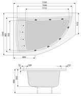 Aquamarina 175x120 + каркас