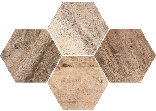 Timber mozaika heksagon 283x408x9.5mm