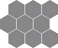 Cambia heksagon gris 275X334 mm