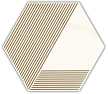 Calacatta Hexagon Mat. A 17,1x19,8