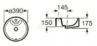 Terra II Washbasin ø 39cm