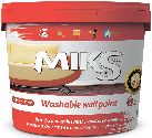 Фарба акрилова стійка до миття 7 кг Miks color