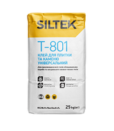 Siltek T-801 Клей для плитки и камня универсальный 25кг Siltek T-801 Клей для плитки и камня универсальный 25кг