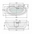 Vision 180x95 + злив-перелив хром